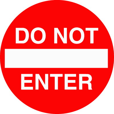 Do Not Enter Symbol ID: 1606745999624