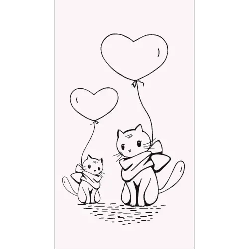 Cats Holding Balloons ID: 1644571995098